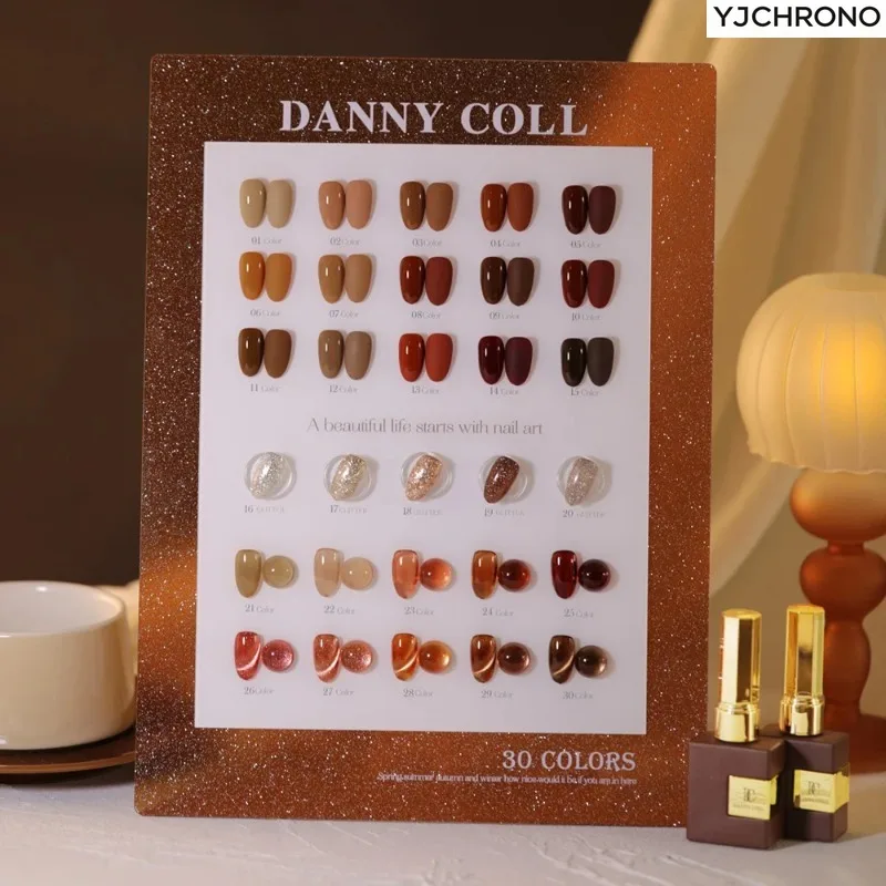 

High-end 30 Coffee Gel Polish Set Easy Soak Off 15ml UV Brown Gel Polish Nail Kit Nail Salon Profession Varnishes Gel wholesale