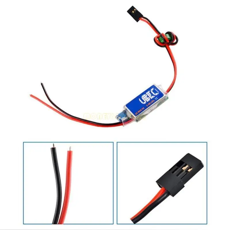 F62C 3A UBEC Anti-jamming Switching Power Supply 5V/6V Adjustable 2-6S Lipo RC Part