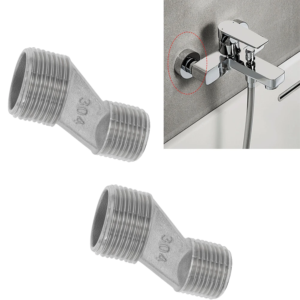 Bath Tub Plumbing 2PCS Offset Adapters 12'' Male to 3/4'' Male SConnector for Claw Foot Faucet Shower Valve Mounting