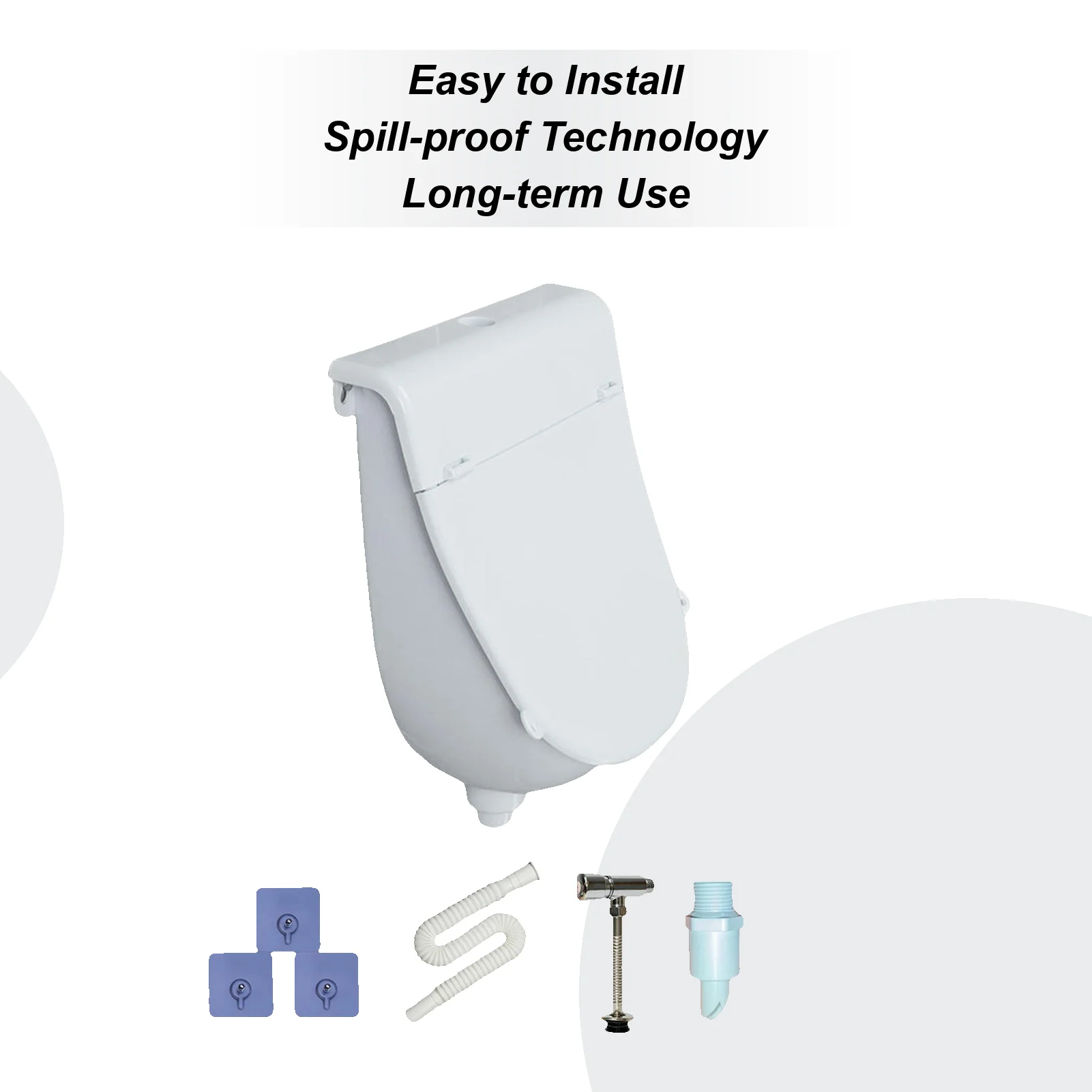 

Настенный писсуар, коммерческий настенный отводчик мочи, защита от перелива, писсуар с крышкой для мужчин и детей, уличная ванная комната, гараж, кемпинг, туалет