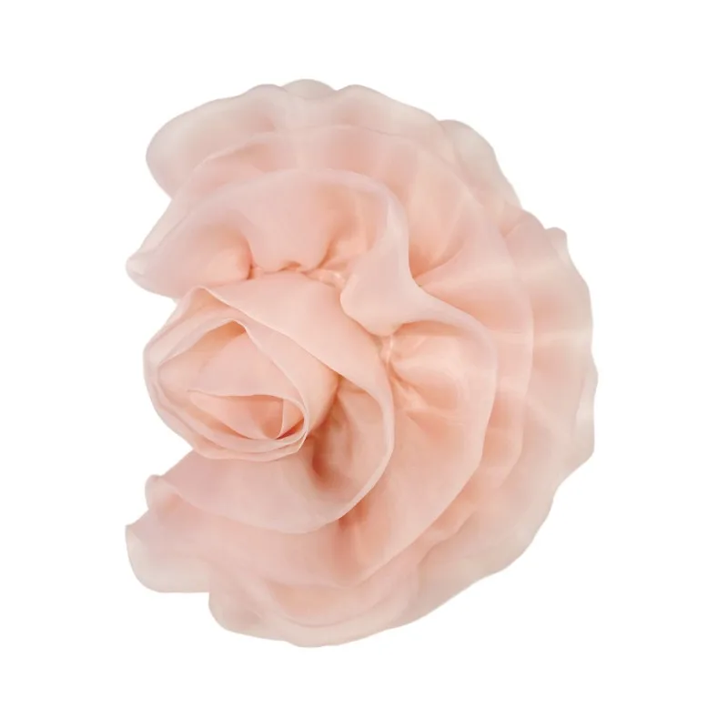 Handgefertigte große Blumen-Brosche aus Stoff, modische Anstecknadeln und Broschen für Frauen, Hochzeit, Party, Abzeichen, Schmuckzubehör – Detail 6