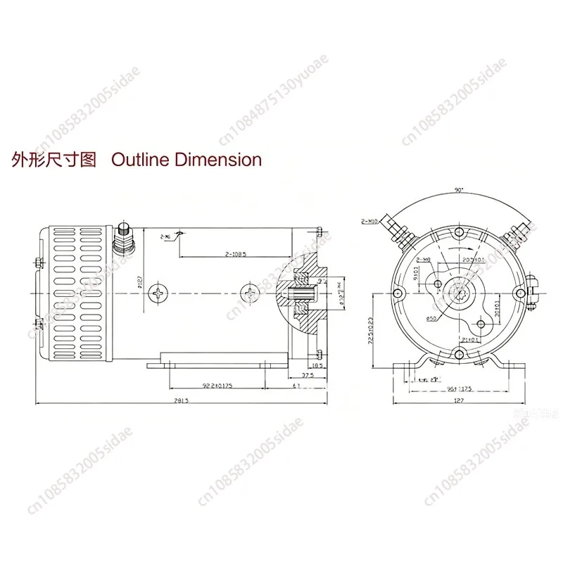 24V 3KW Hydraulic DC Motor with Gear Pump 3000RPM High Speed Electric Motor for Forklifts Wingspans Tailgates Industrial Use