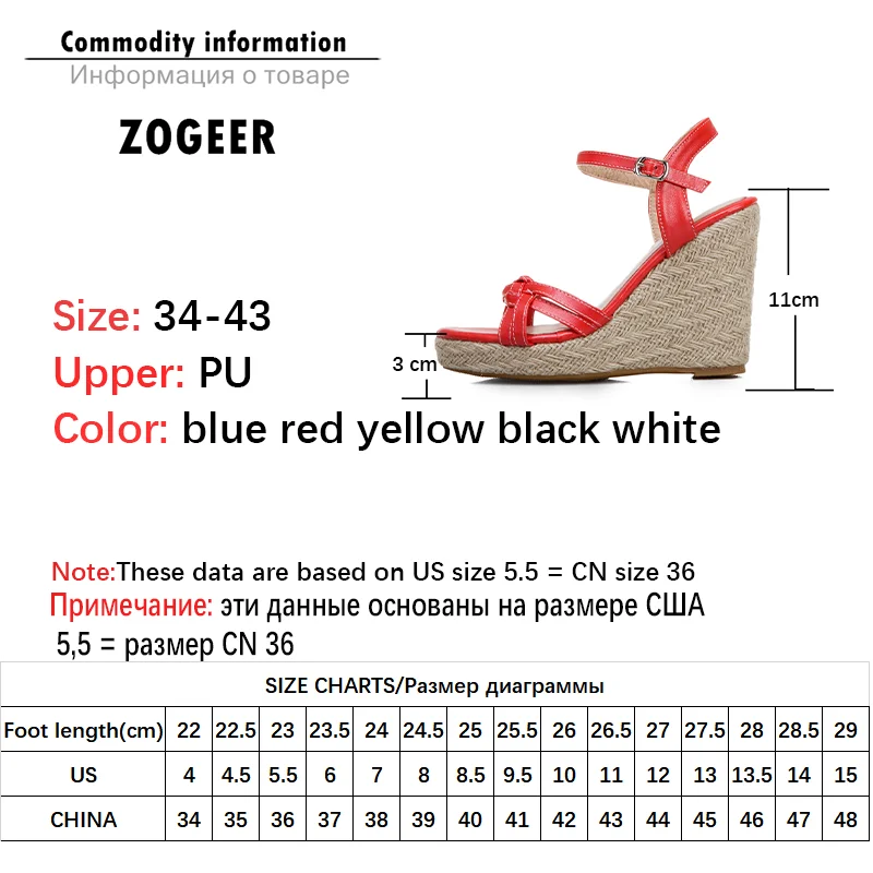 Wedge Shoes Sandals For Women Summer Fashion Knitted High Heels Gladiator Flip Flops Casual White Party Shoes Large Size 45 47