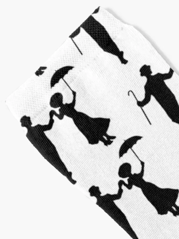 Mary Poppins and Bert Dancing Silhouette (Jolly Holiday) Socks hockey hiphop basketball Women's Socks Men's