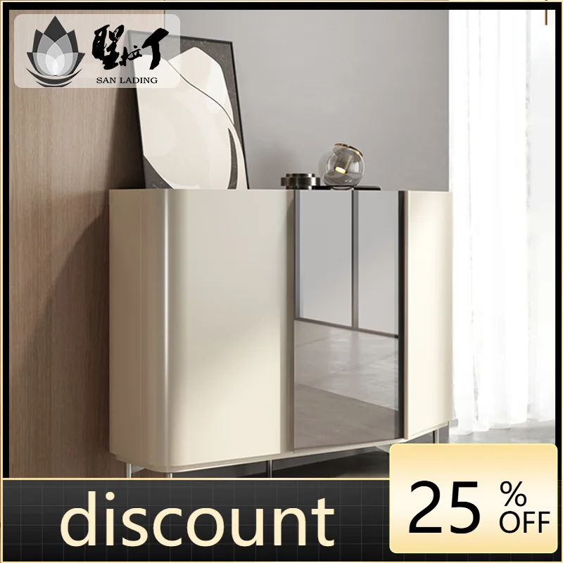 

LMM light luxury decorative cabinet large capacity living room partition fully installed entrance cabinet