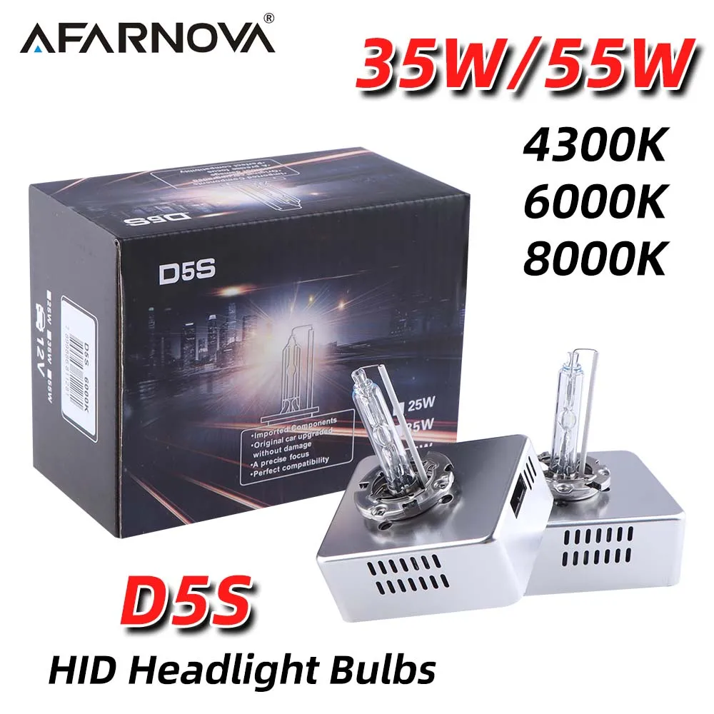 

2PCS HID Headlight Bulbs D5S Xenon HID 35W 55W Car Headlight Bulb High Bright 4300k 6000k 8000k Auto Original HeadLamps