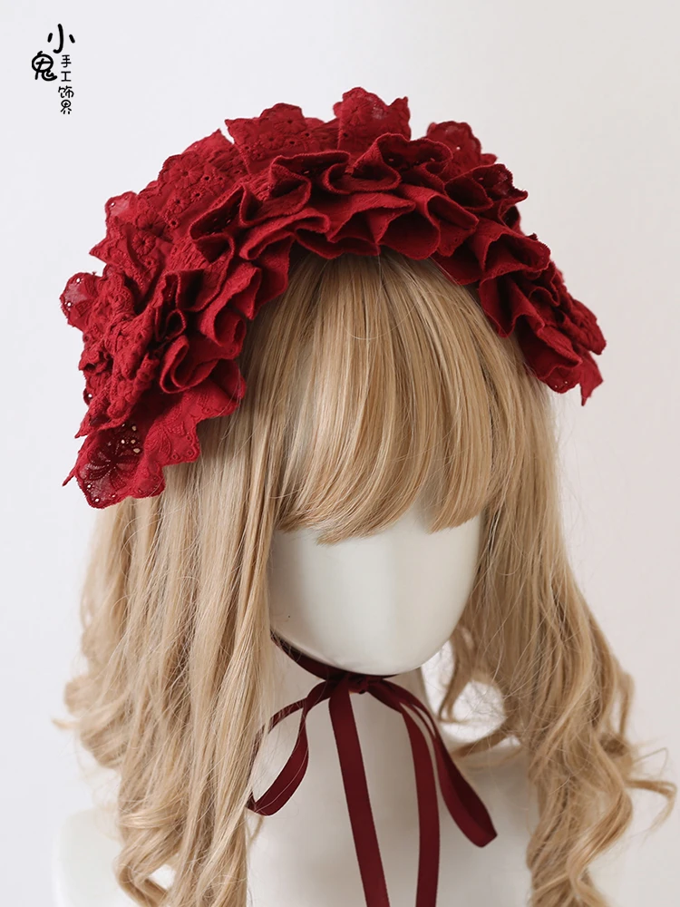 Mood Limit Lolita Headdress Doll Sense Bow Hair Band Kc Gothic Black Hot Girl Dance Music Hair Accessories