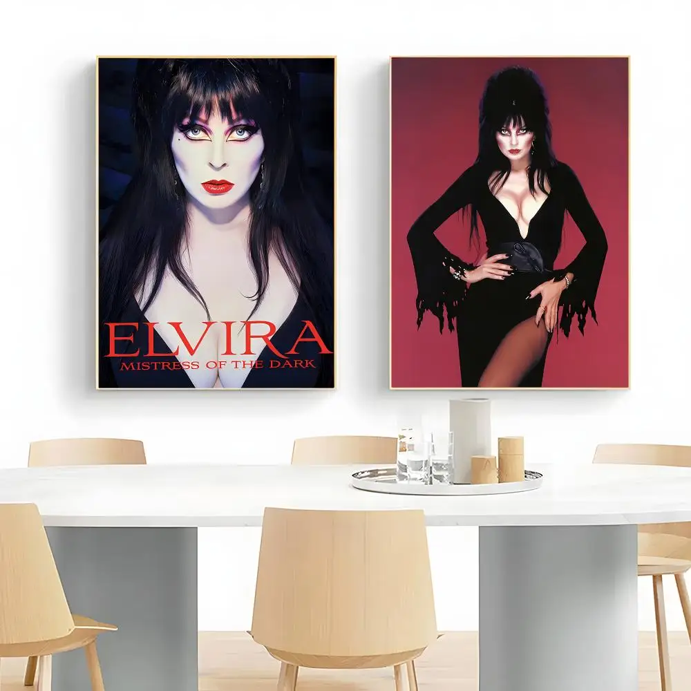 Gothic Pop Culture Character E-Elvira Mistress Of The Dark Poster Wall Art Print Decorative Mural Home Decor Gift Unframed