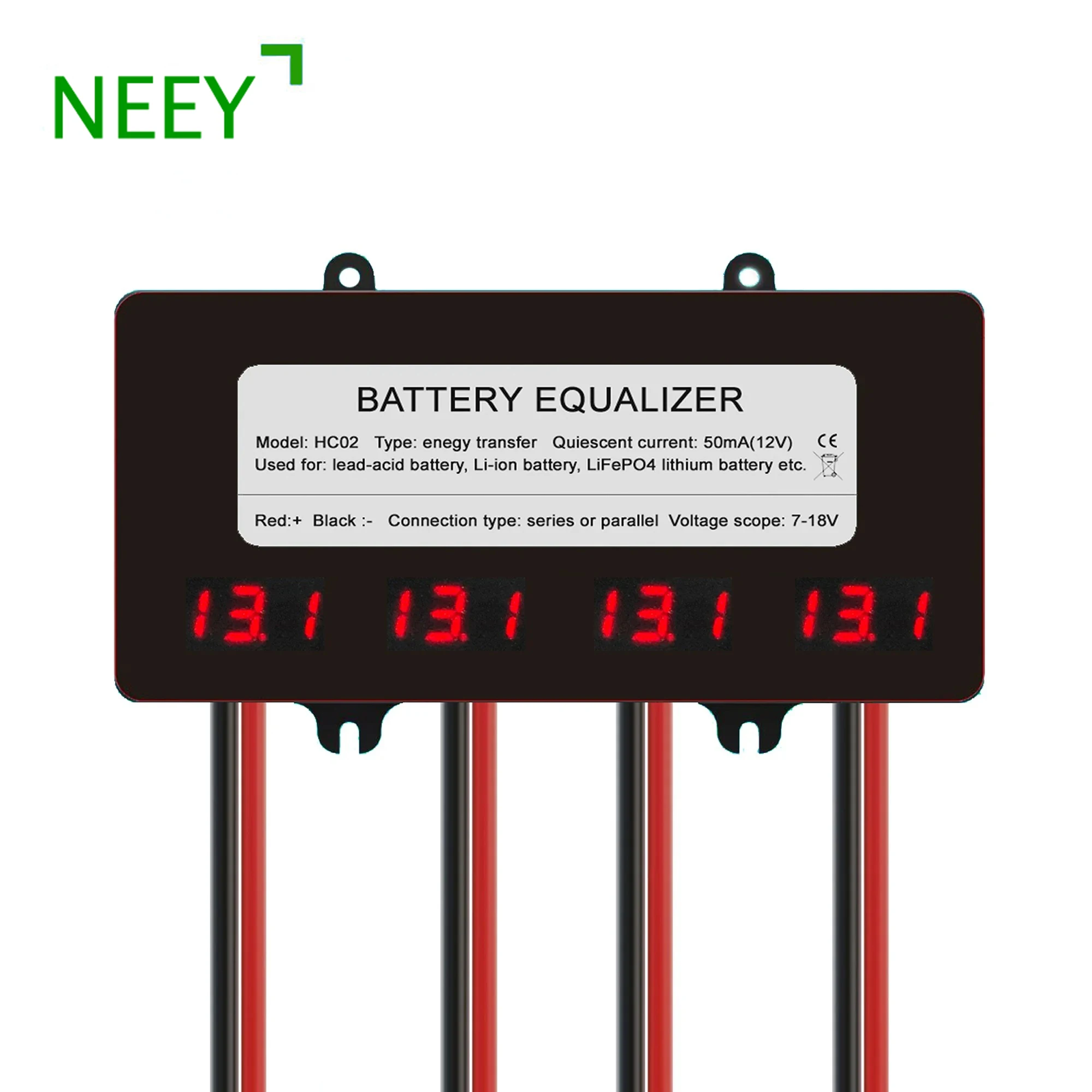 NEEY 48V Battery Balancer Smart 5A 10A Active Equalizer 12V 24V Lifepo4 Battery Current Voltage Li-ion LTO Lead Acid LED Display