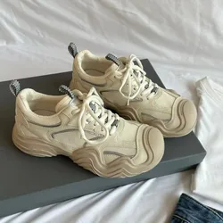 Casual Women Shoes Running Sneakers Women Mesh Breathable New Fashion Simple All-match Little White Shoes Women Shoes Autumntime