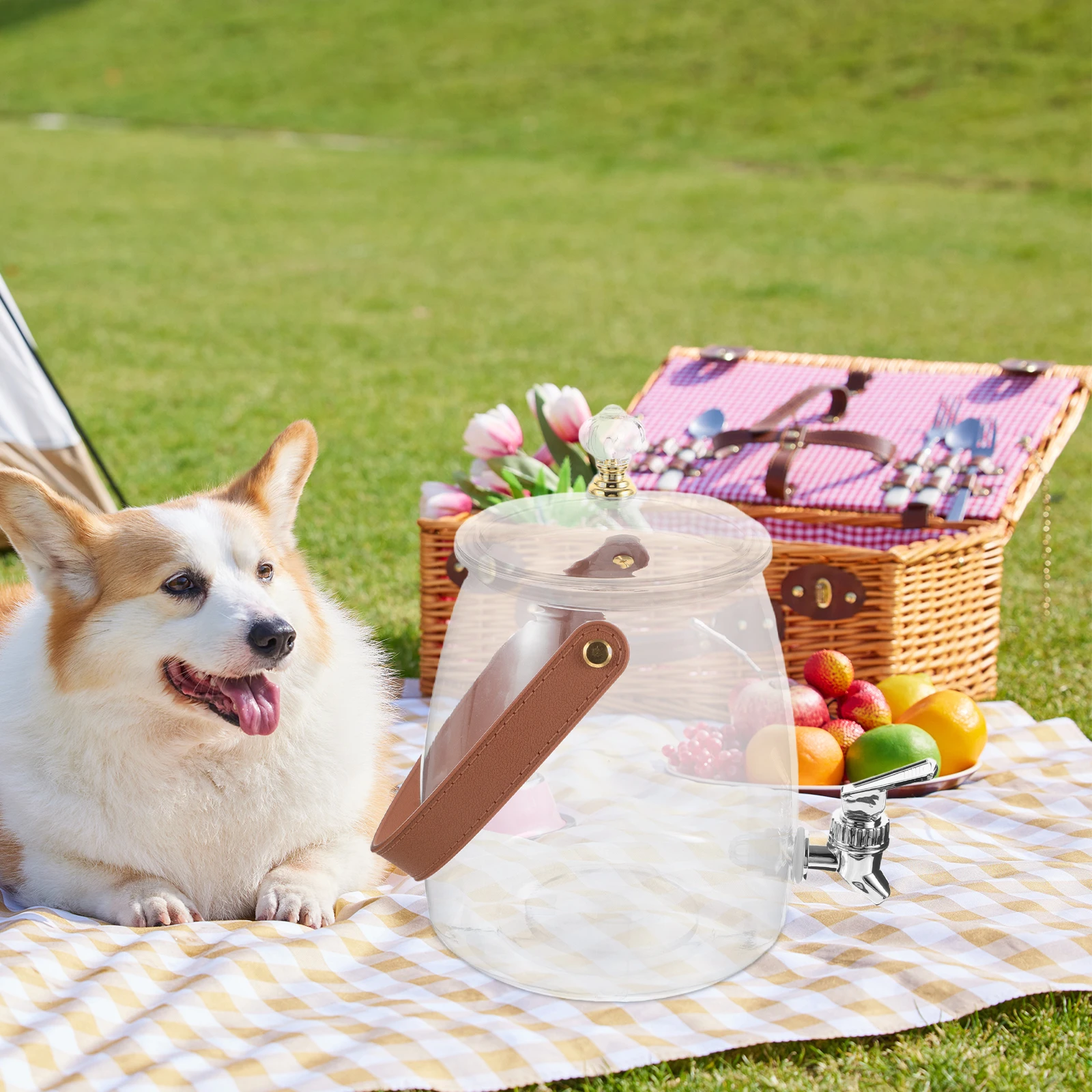 

3.2L Beverage Dispenser with Tap Plastic Drink Container for Summer Parties Family Gatherings Cold Water Kettle with