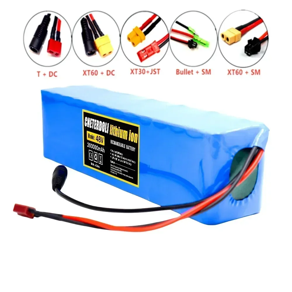 

13S3P 48V 20000mAh 20Ah Lithium-ion Battery Pack with 250W 350W 500W 750W 1000W BMS for 54.6V with charger