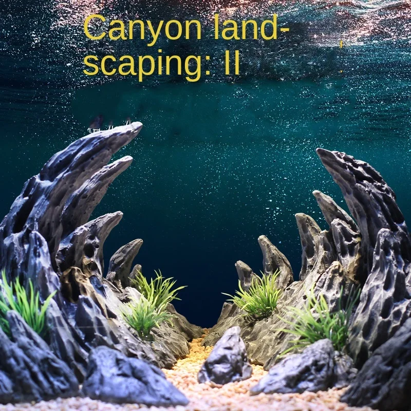 Fish Tank Simulation Stone Canyon Landscaping Stones For Aquarium Decorations Pond Aquatic Plants Ornaments