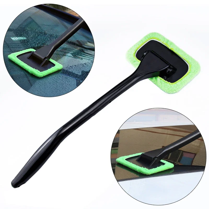 

Soft Microfiber Windshield demister Kit Car Detailing Cleaning Tools Windshield Wiper Brush with Long Handle Car Accessories