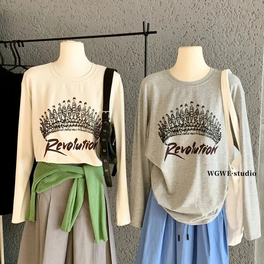 

Korean contrasting color one-shoulder short-sleeved T-shirt for women 2025 summer new irregular knitted top