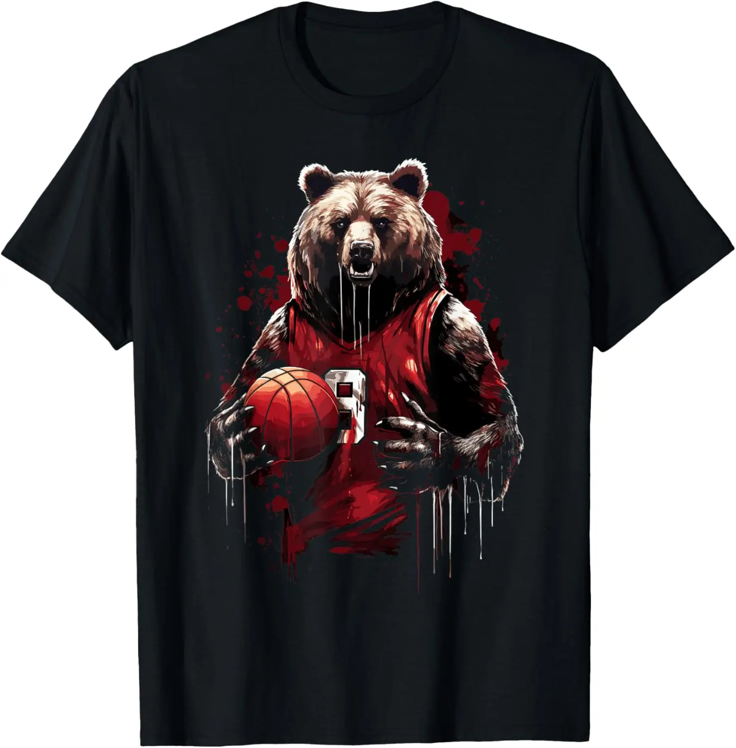 Cute teddy bear playing basketball Sport For Men Women Kids T-Shirt