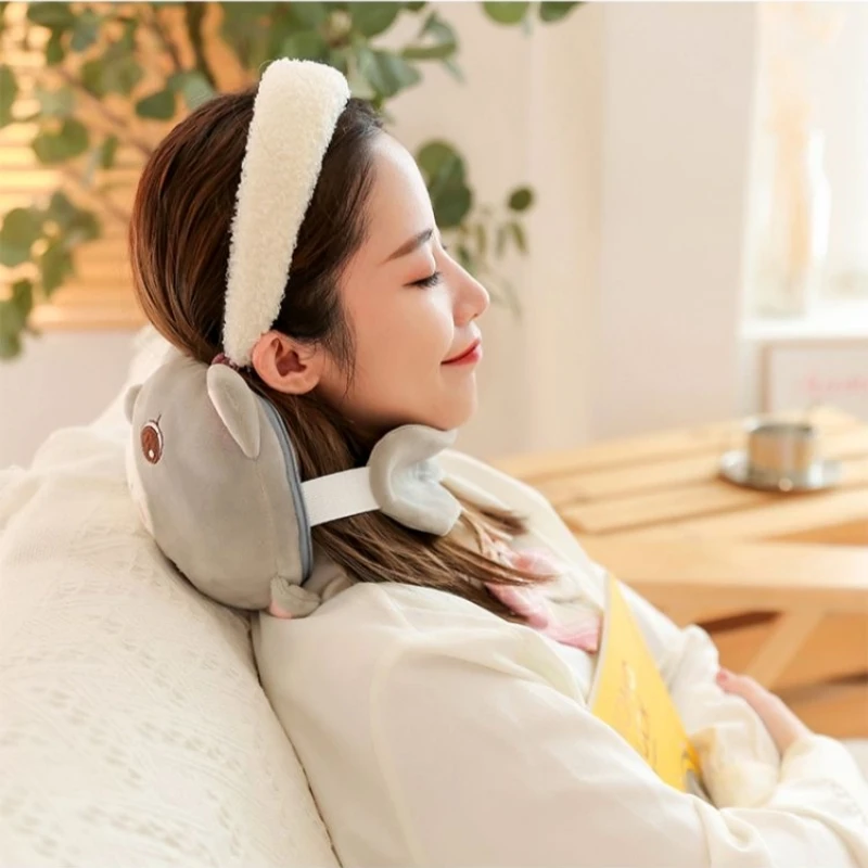 Multi-Function Business Travel Neck Pillow&Eye Mask Storage Bag with Handle Eye Patch Portable Eye Massager Sleep Mask Eye Care