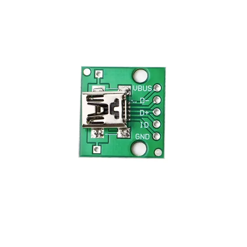 5PCS MINIUSB to DIP Adapter Female MINI-5P SMD to 2.54mm Inline Soldered female