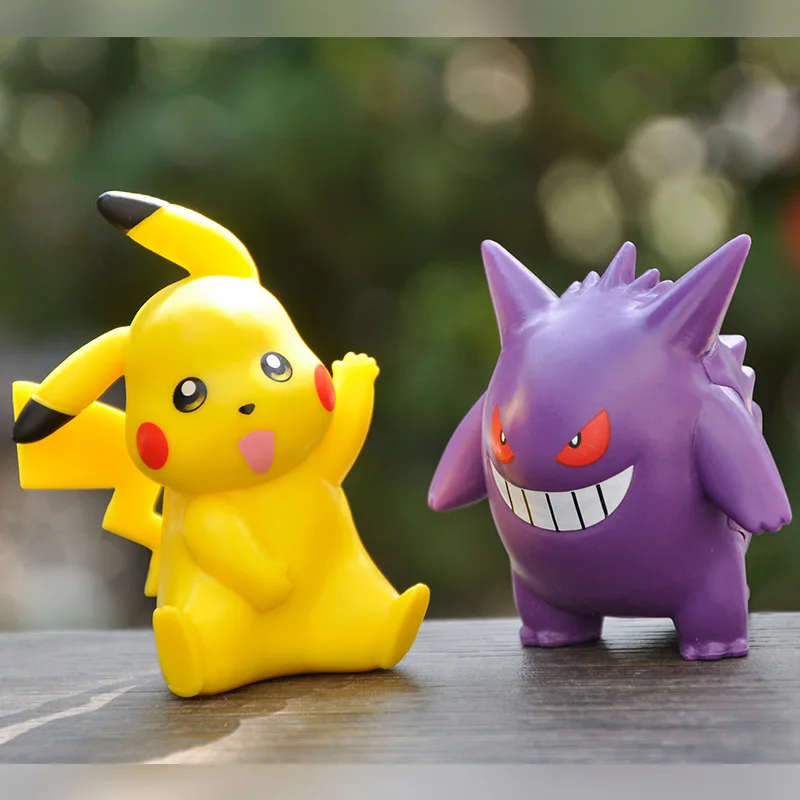 Animacja Pokemon Model postaci śliczny Pikachu Eevee lalka pulpit duża dekoracja samochodu ozdoba prezent dla dzieci