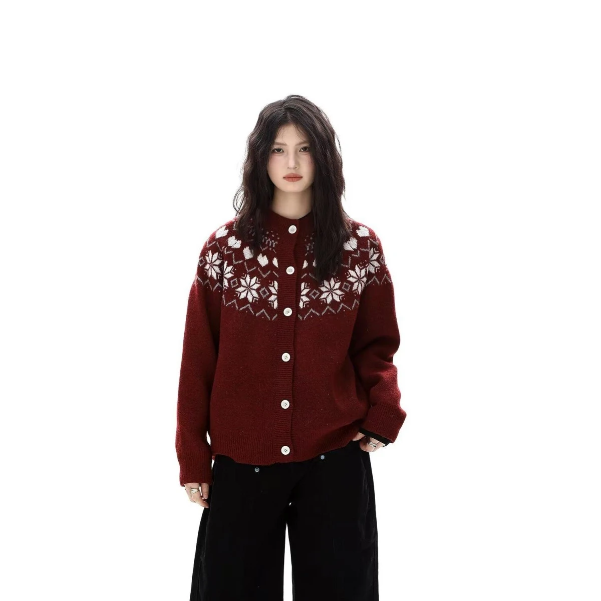 

Повседневный вязаный свитер в американском стиле ретро с v-образным вырезом, мужской цветной открытый кардиган, мягкий полиэстер, длинная зимняя верхняя одежда све