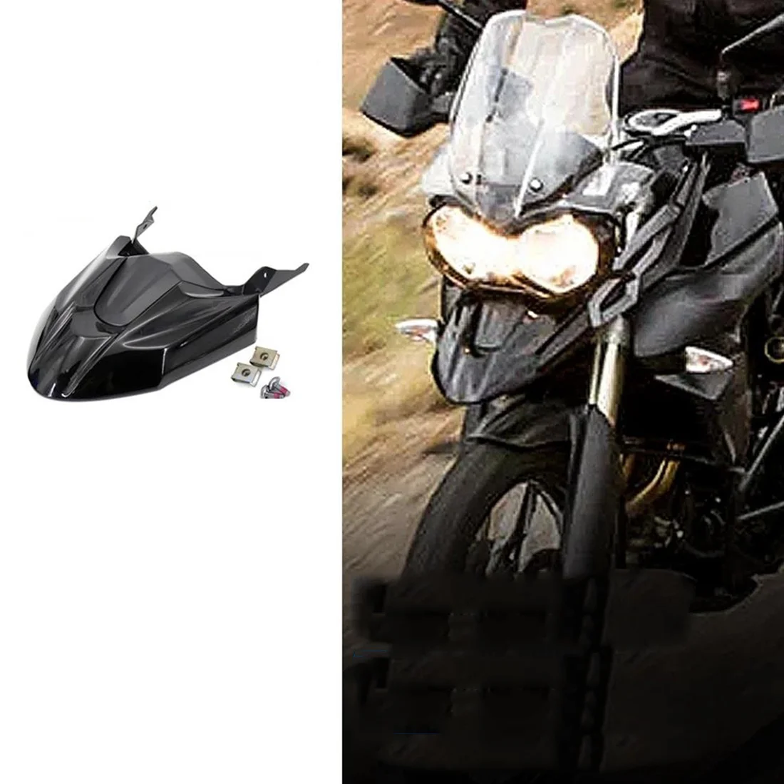 Motorcycle Front Fender Mudguard Beak Cowl Guard Extension Wheel Cover Fairing for TIGER Tiger 800 XC XRT