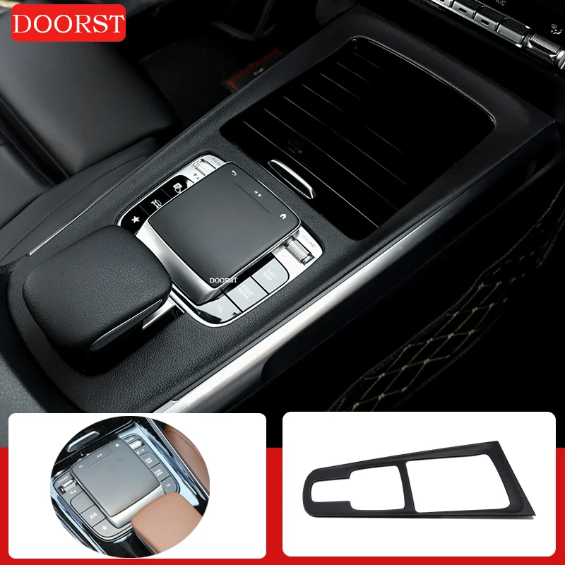 Car Center Console Leather Style Panel Cover Trim Panel Frame Interior Acccessories For Mercedes Benz GLA GLB Class  X247 H247