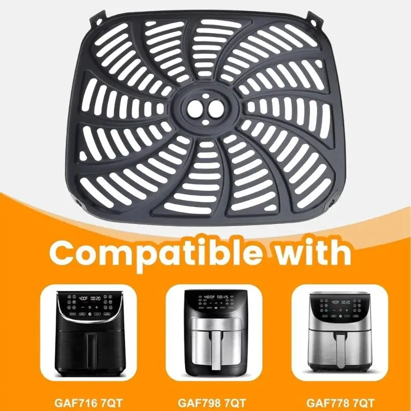 A2UEエアフライヤーパッドエアフライヤープレートスクエアエアフライヤートレイグリルプレートGAF798エアフライヤー用多機能調理ツール
