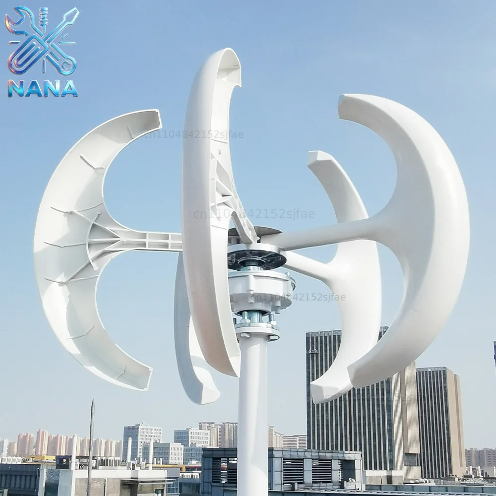Home Roof Wind Energy Generator 300W 500W 800W 1000W 1KW 12V 24V 48V Vertical Axis Wind Turbine Windmill With MPPT Controller