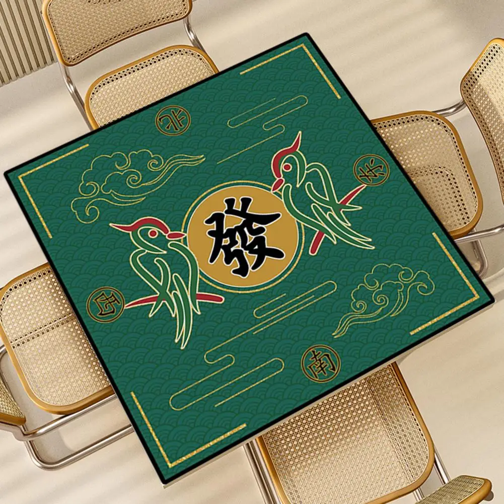 Mahjong Table Mat Foldable Mahjong Mat Anti-Slip Mahjong Mat Noise Reduction Table Cover for Board Games Home Decoration