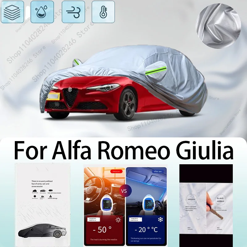 

For Alfa Romeo Giulia Car clothing sun protection snow prevention antifreeze car protective cover auto cover