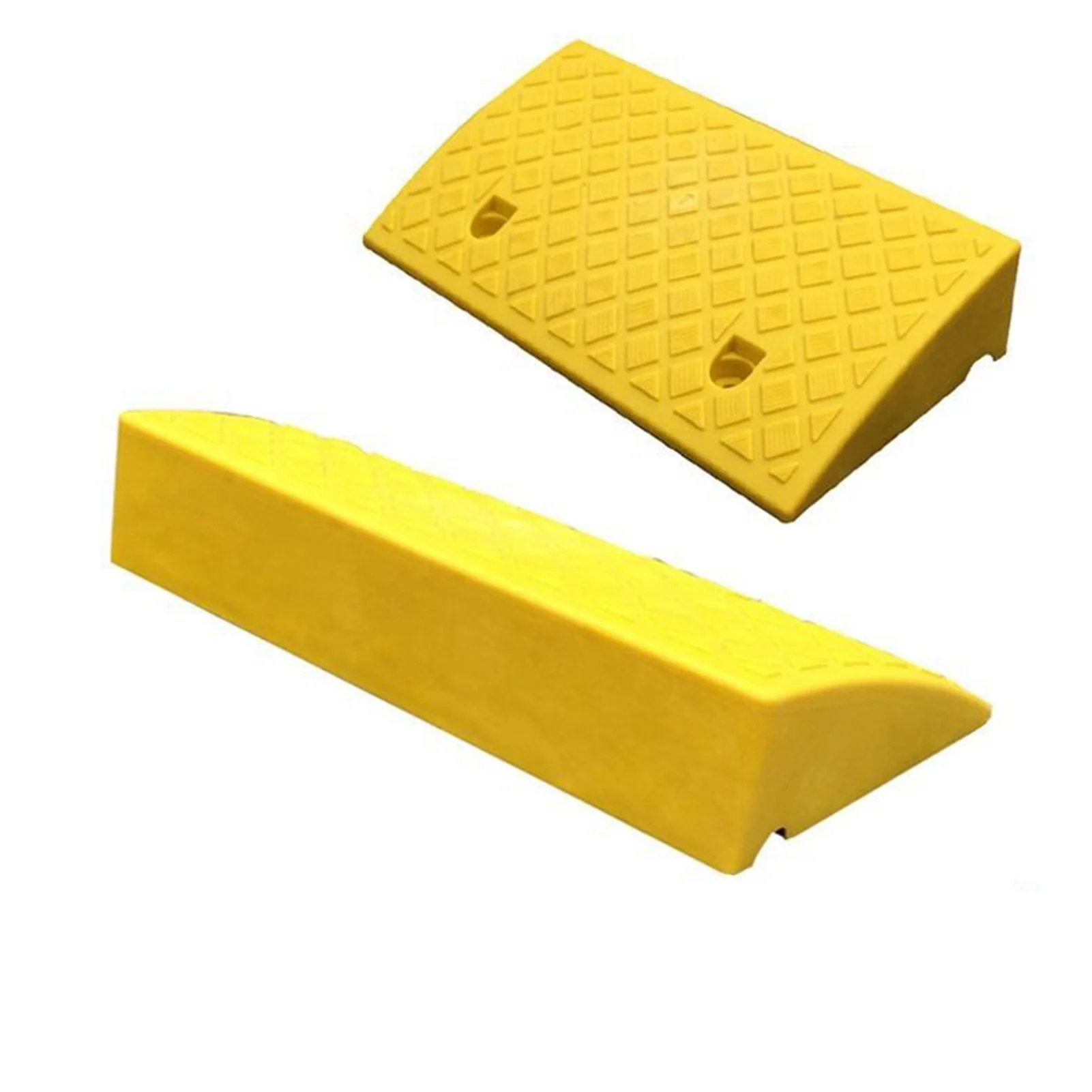Plastic Uphill Speed Bump Ramp Lightweight Road Parking Lot Driveway Calming Speed Bump Mat Lightweight Vehicle Speed Reducer