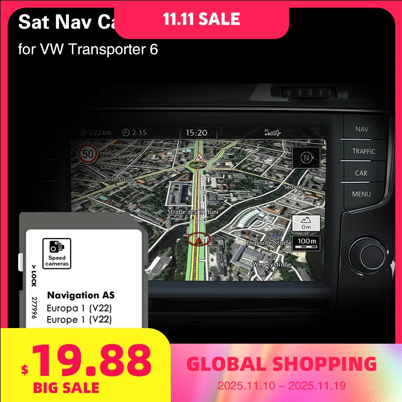 

for VW Transporter 6 32GB AS V22 Map GPS SD Card 2025 MIB2 Europe Poland Navigation Card