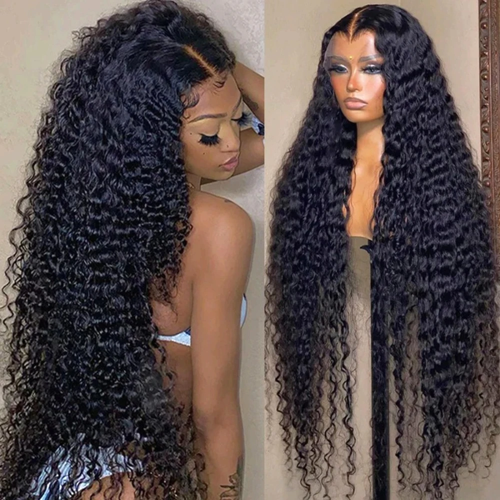 

40 Inch HD Lace Frontal Wigs Human Hair Deep Wave Wig 13x4 Lace Front Wigs Human Hair 250% Density Curly Wigs for Women