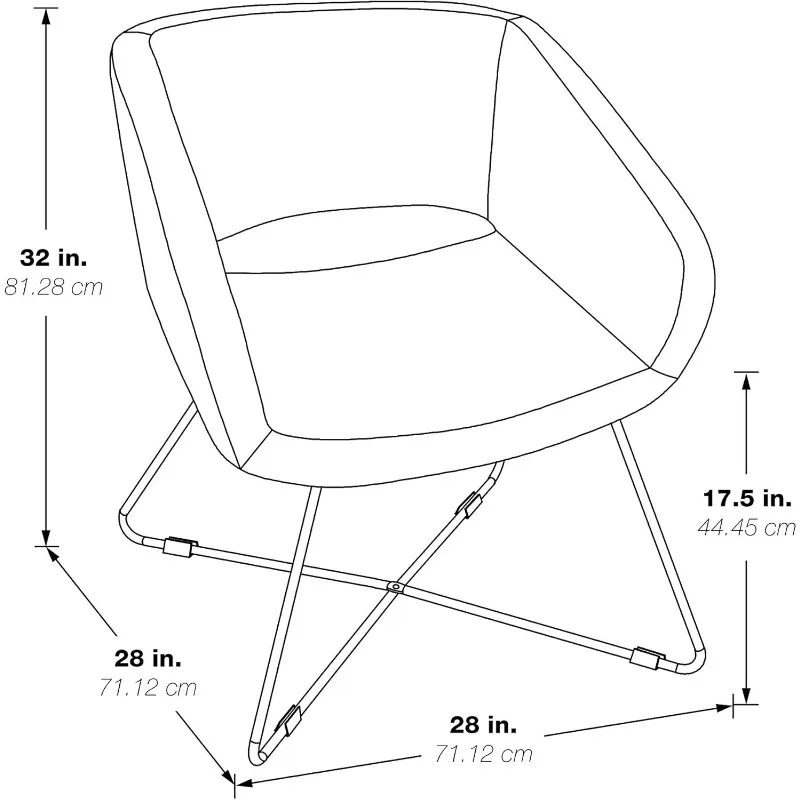 Modern Vinyl Lounge Chair with Chrome Base