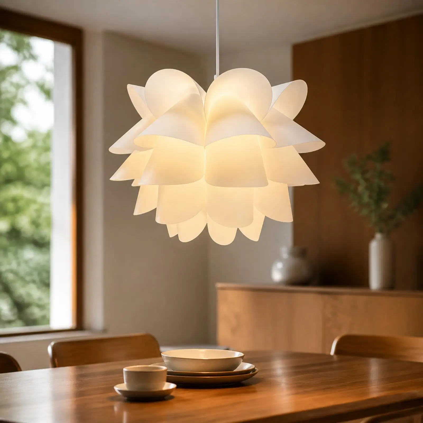 Creative Petal Design Lampshade for Ceiling Lamp Tulip Style PP Shade for Floor Lamp Living Room Warm Light