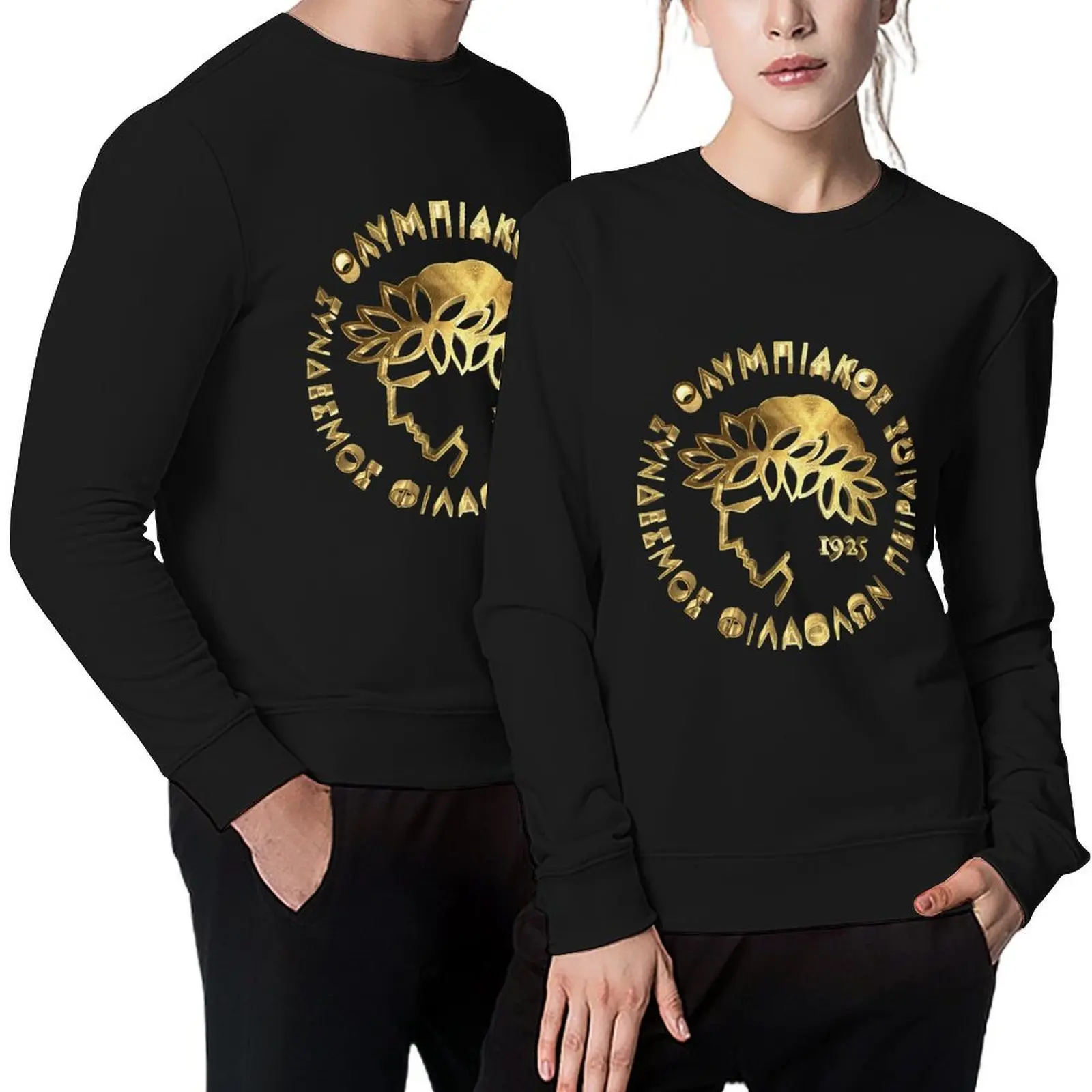 

Gold Version of Greek Football Pride Olympiacos Piraeus Pullover tracksuit men men's sweat-shirt set mens clothes pullover