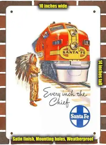 Metal Sign - 1948 Santa Fe Railroad Super Chief- 10x14 inches