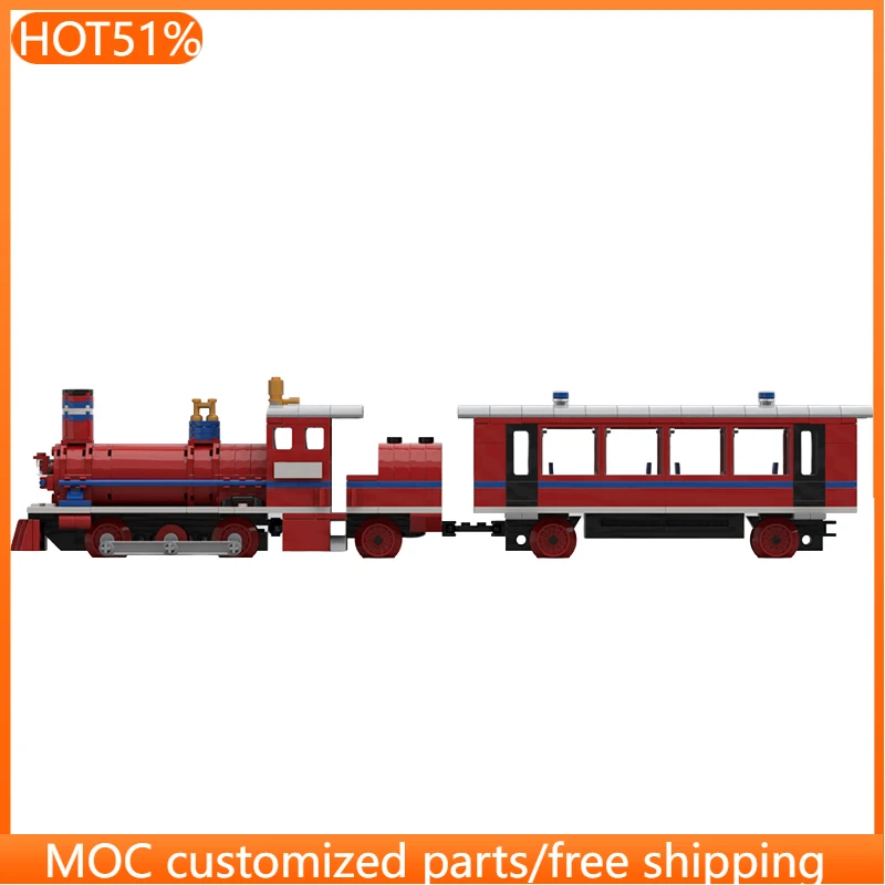 

Набор для сборки пассажирского поезда MOC, 407 деталей, модульный конструктор, простой и креативный дизайн, DIY, праздничный подарок