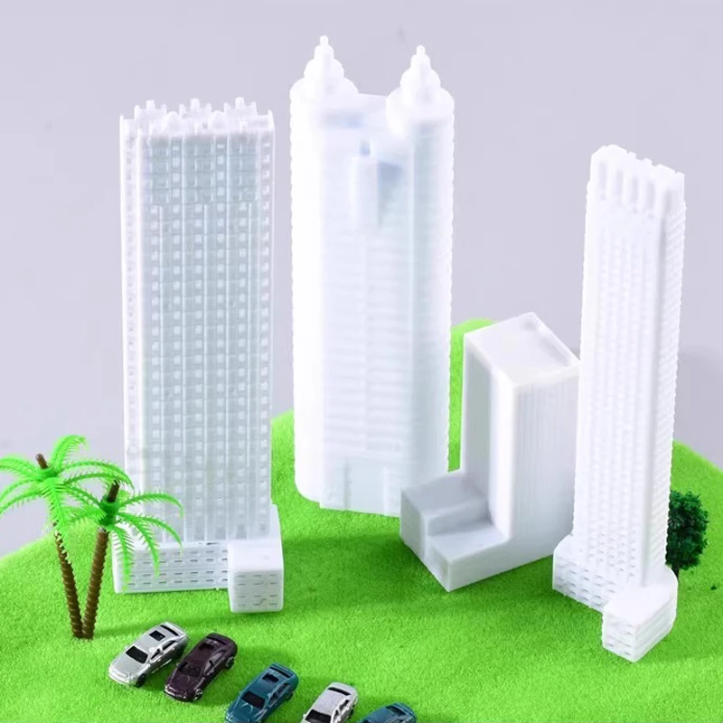 Kit de modèle de construction Miniature de Simulation, gratte-ciel, appartement, Villa, modèles à échelle, Architecture en plastique ABS, maison Miniature, Diorama