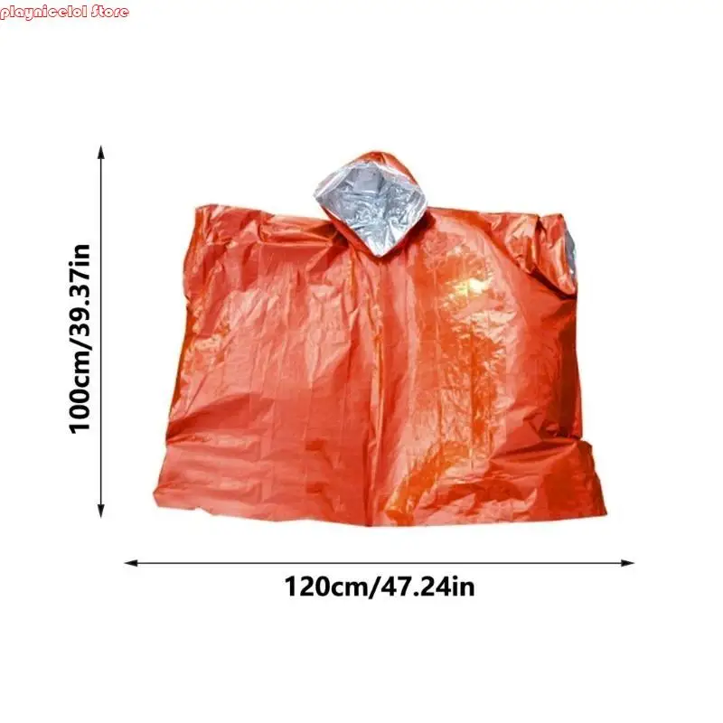 E8BA Lightweight Survival Poncho Waterproof for Wind & Rain Shielding In Emergencies