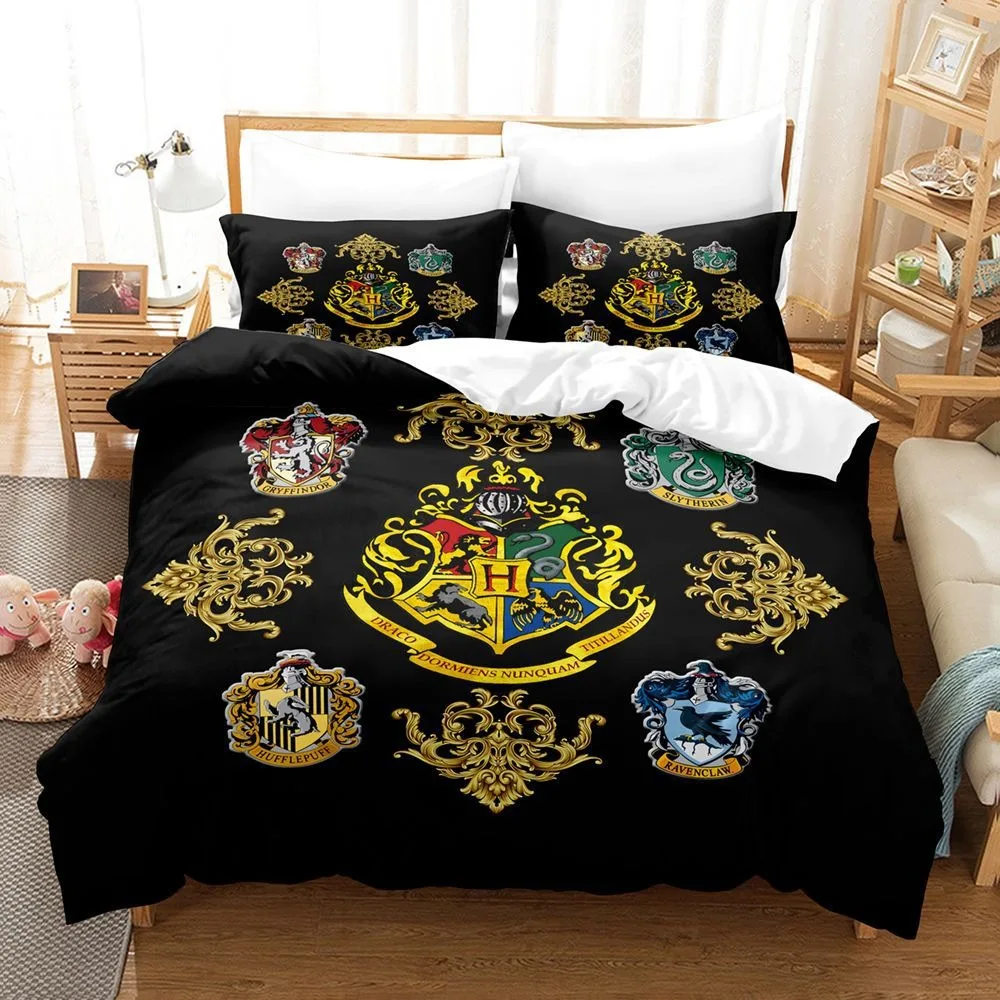 Magical World H-Harry P-Potter fans Bedding Sets Super Soft Duvet Cover Comfortable Present Single Double King Size