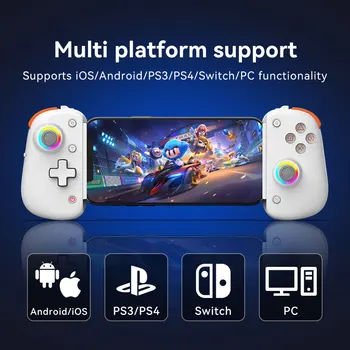 BSP D8 PRO RGB Tablet Controller Wireless Handle Switch Gamepad Bluetooth Stretching Joystick Gamepad for P3 P4 Android IOS