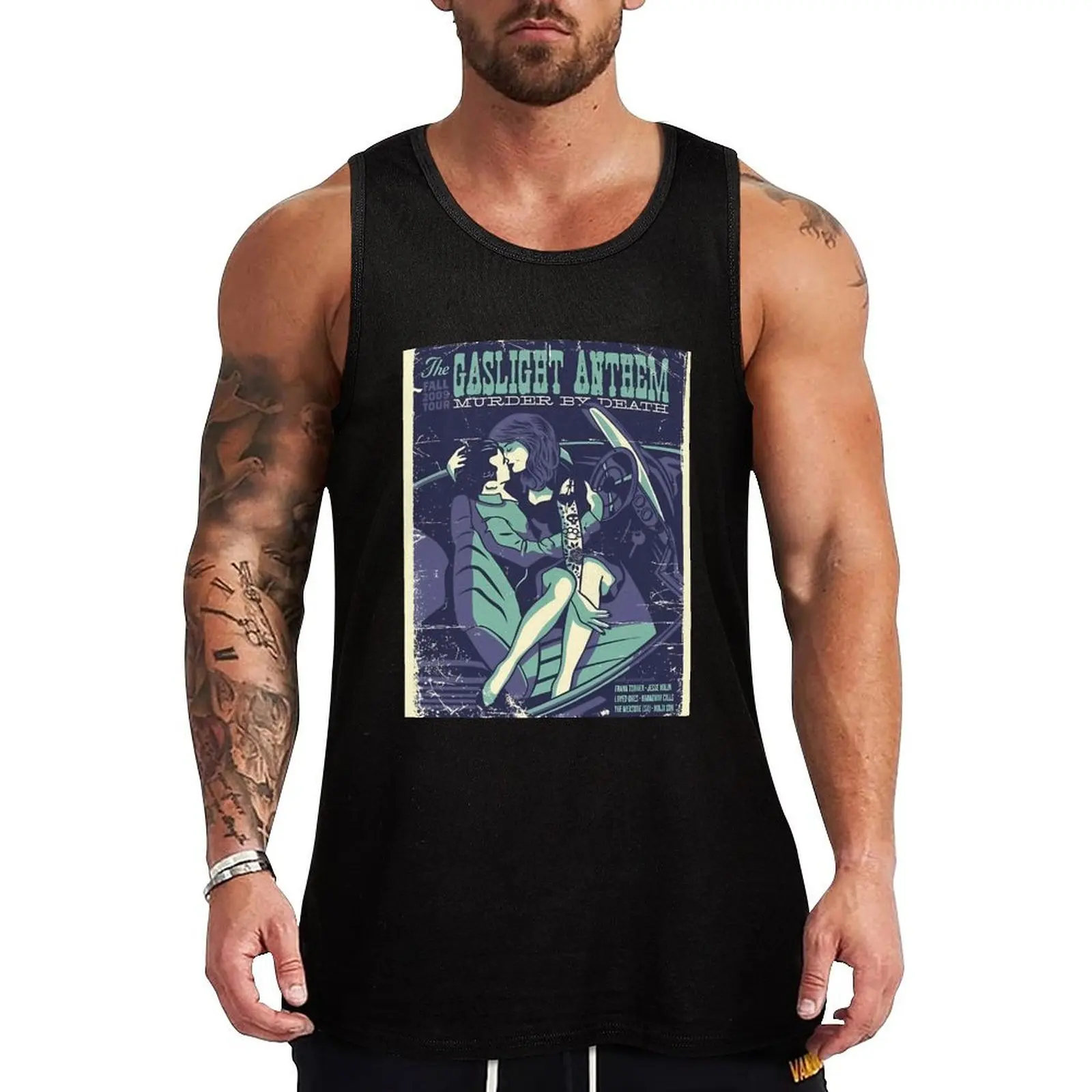 

The Gaslight Anthem Their Seats Tank Top muscle t-shirt t-shirt Men's gym clothes man gym top