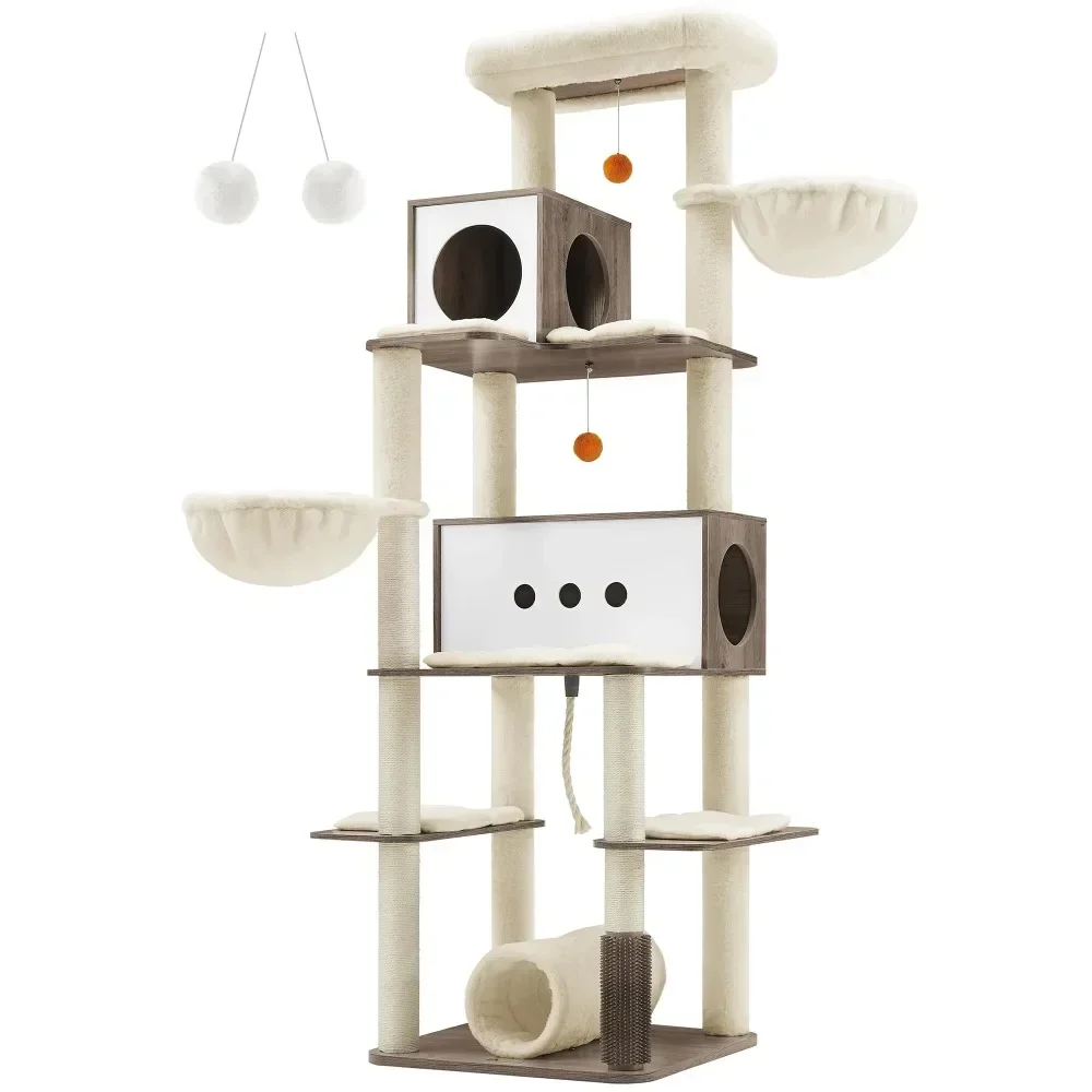 Modern Cat Tree Easy to Use Easy Assembly Stable Structure Safe for Pets Easy to Clean Durable Build Reliable Performance