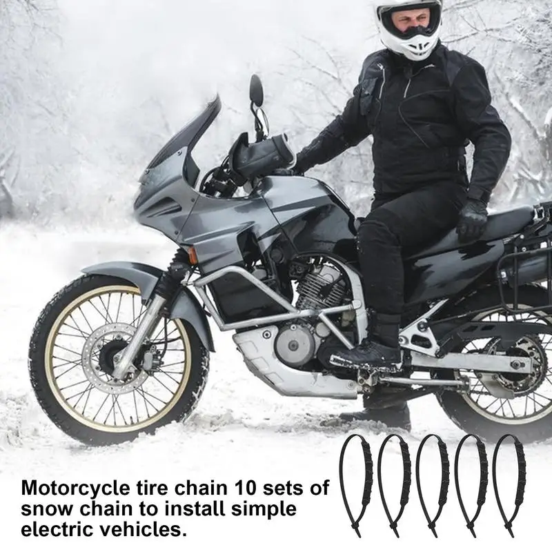

Снежные цепи для электрических велосипедов Регулируемые противоскользящие цепи для шин Набор ремней для шин на молнии Снежные грязевые цепи для мотоциклов Ланцюги для шин