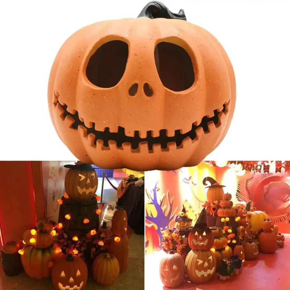 

Halloween Pumpkin Lantern Plastic Flashing Jack O Lantern Battery Operated Lighted Pumpkin Garden Front Door Porch Decor