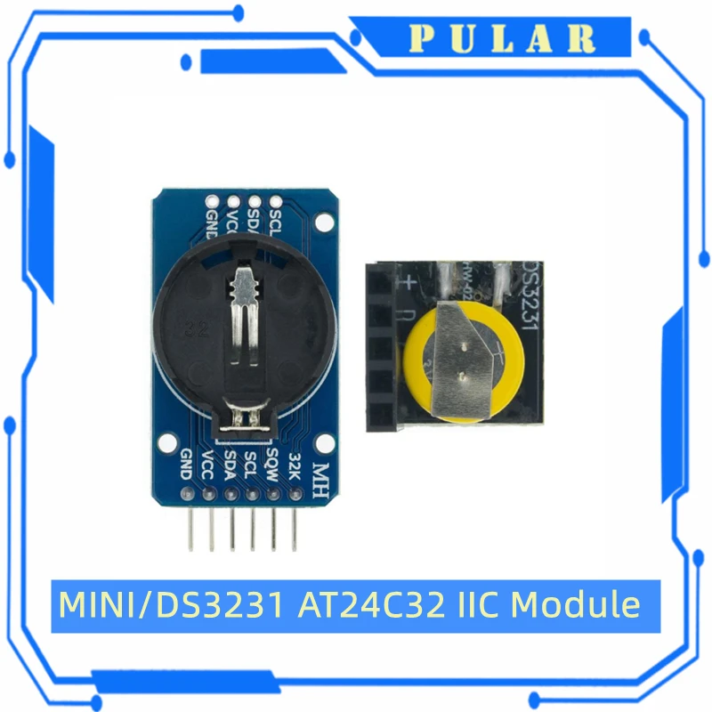 DS3231 AT24C32 IIC Module Precision Clock Module DS3231SN Memory PLR DS3231 mini module Real Time 3.3V/5V For Raspberry Pi