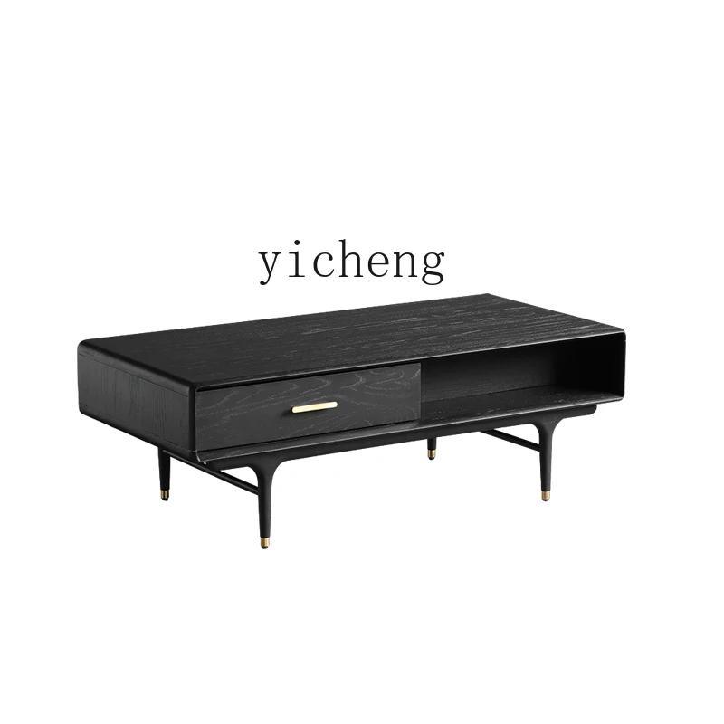 

Tqh Solid Wood Tea Table Mid-Ancient Industrial Style TV Cabinet Unit Living Room Large and Small Apartment Type