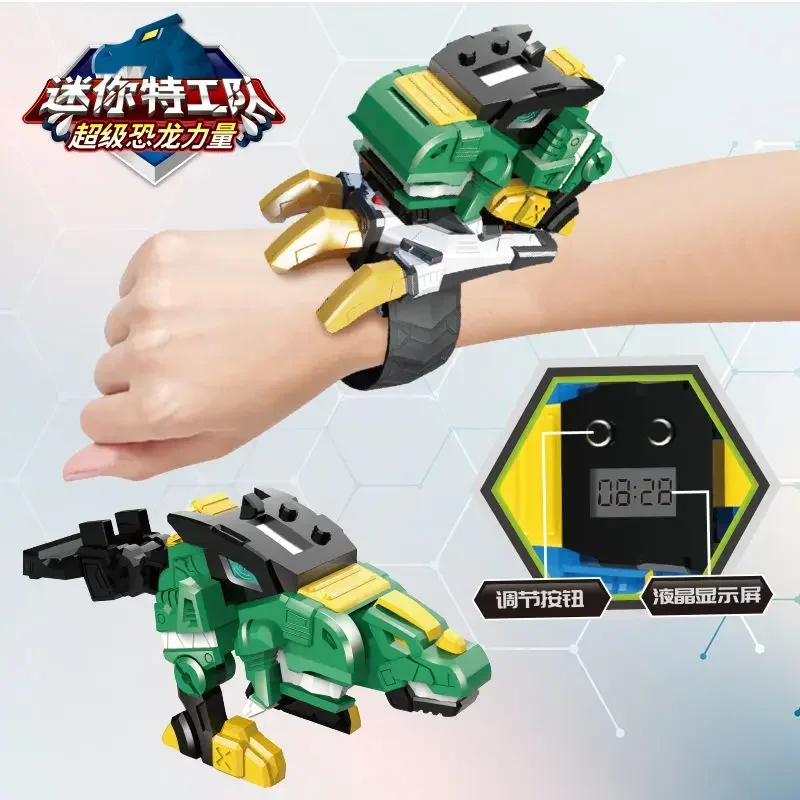 2025 Servic secreto móvil Deco Miniforce X reloj de juguete Super dinosaurio potencia Mecha deformación Robot regalo favorito de los niños