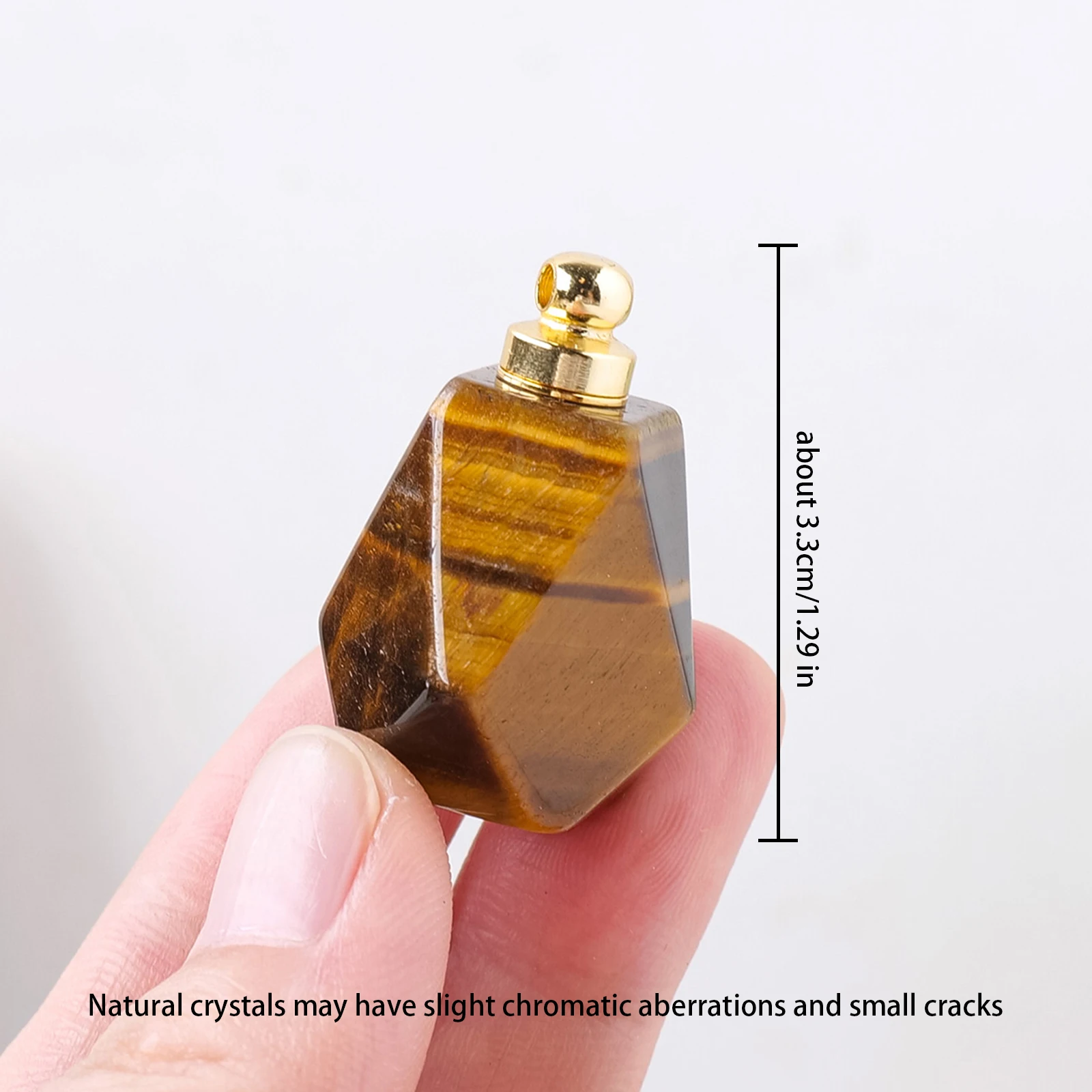 1PC Natural Stone Crystal Gem Shape Quartz Perfume Bottle Reiki Quartz Crystal Bottles Gift For Women Decoration